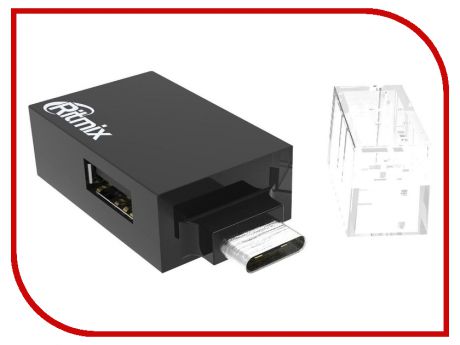 Хаб USB Ritmix CR-3391 Type-C - 3xUSB Type-A Black