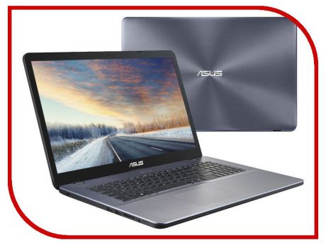 Ноутбук ASUS X705MA-BX012 90NB0IF2-M00720 Star Grey (Intel Celeron N4000 1.1 GHz/4096Mb/1000Gb/No ODD/Intel HD Graphics/Wi-Fi/Cam/17.3/1600x900/Endless)