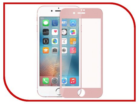 Аксессуар Защитное стекло Ainy Full Screen Cover 2.5D 0.33mm Pink для APPLE iPhone 6 / 6S AF-A428S