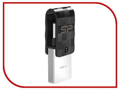USB Flash Drive 16Gb - Silicon Power Mobile C31 USB 3.1 / USB Type-C Black SP016GBUC3C31V1K