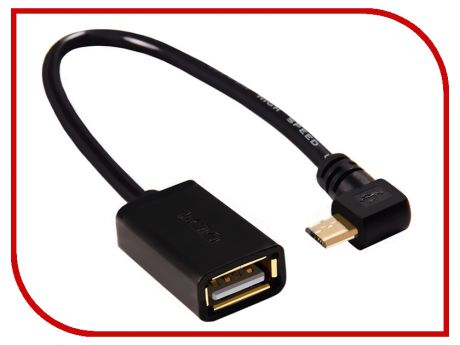 Аксессуар Greenconnect OTG Micro USB - USB 2.0 AF 0.5m Black GCR-AMB4AF-AA-G-0.5m