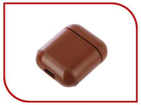 Аксессуар Чехол Gurdini Premium Leather для Airpods Light Brown 906878