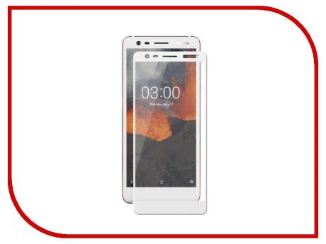 Аксессуар Защитное стекло для Nokia 3.1 2018 Onext 3D White 41818