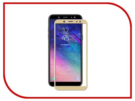 Аксессуар Защитное стекло для Samsung Galaxy A6 Plus Onext Full Glue Gold 41690