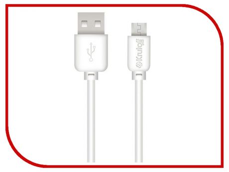 Аксессуар Krutoff Classic USB - microUSB 1m White 14853