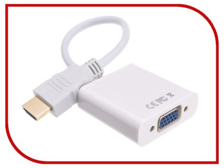 Аксессуар Orient C100W HDMI M - VGA 15F+Audio 0.2m White