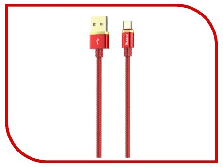Аксессуар Olmio Deluxe USB 2.0 - USB Type-C 1m 2.1A Red ПР038856