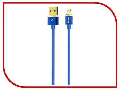 Аксессуар Olmio Deluxe USB 2.0 - microUSB 1m 2.1A Blue ПР038854