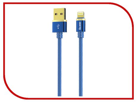 Аксессуар Olmio Deluxe USB 2.0 - Lightning 1m 2.1A Blue ПР038851