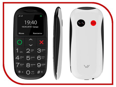 Сотовый телефон Vertex C312 Black-White