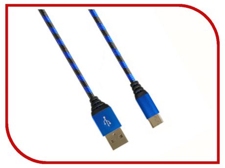 Аксессуар DF USB - Type-C 1m cZebra-02 Blue-Black