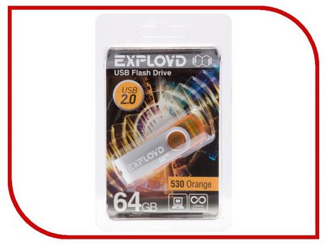 USB Flash Drive 64Gb - Exployd 530 Orange EX064GB530-O