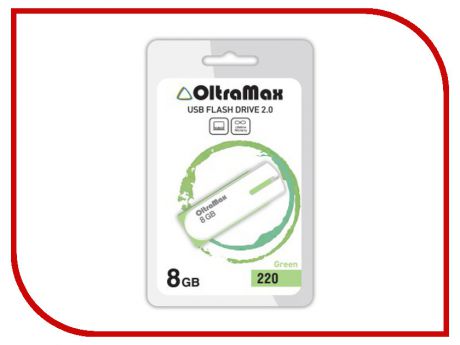 USB Flash Drive 8Gb - OltraMax 220 OM-8GB-220-Green