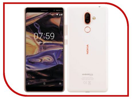 Сотовый телефон Nokia 7 Plus White-Copper