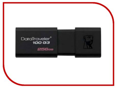 USB Flash Drive 256Gb - Kingston FlashDrive Data Traveler 100 G3 DT100G3/256GB