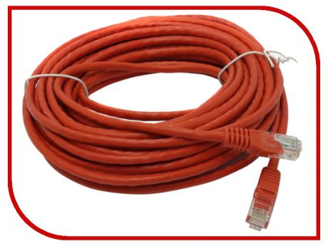Сетевой кабель Telecom UTP cat.5e 10m Red PAT-10M_R