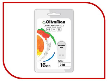USB Flash Drive 16Gb - OltraMax 210 OM-16GB-210-White