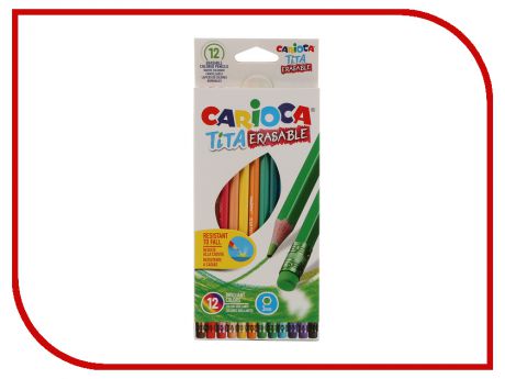 Карандаши цветные Carioca Tita Erasable 12 цветов 42897 / 262581