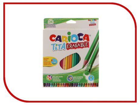 Карандаши цветные Carioca Tita Erasable 24 цветные 42938 / 262582