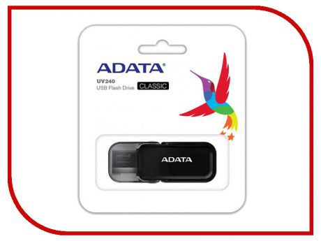 USB Flash Drive 8Gb - A-Data UV240 Black AUV240-8G-RBK