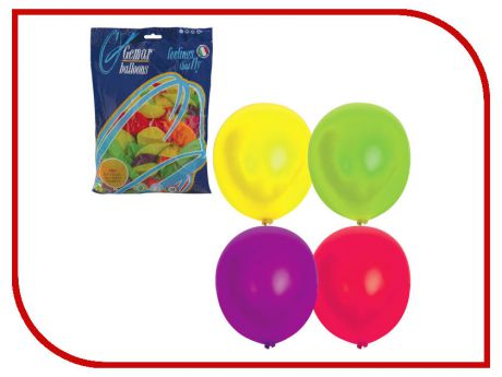Набор воздушных шаров Веселая затея 12-inch 100шт Неон Ассорти 1101-0005