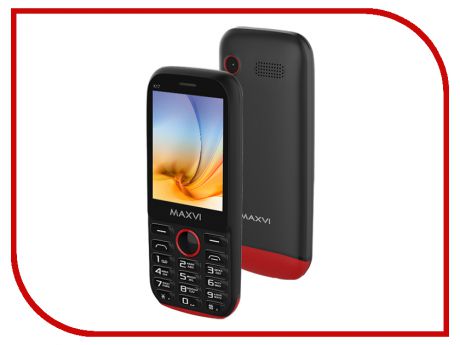 Сотовый телефон Maxvi K17 Black-Red