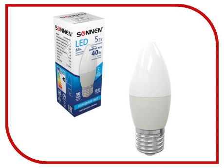 Лампочка Sonnen LED C37 5W 4000K E27 453708