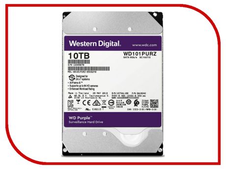 Жесткий диск 10Tb - Western Digital WD Purple WD101PURZ