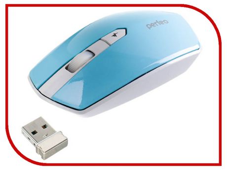 Мышь Perfeo Edge Light Blue USB PF-838-WOP-BL
