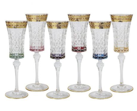 Same Набор бокалов для шампанского "Цветная Флоренция" (6 шт)