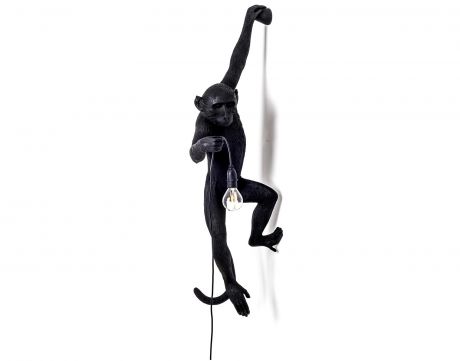 Seletti Настенный светильник "The Monkey Lamp Black Hanging"