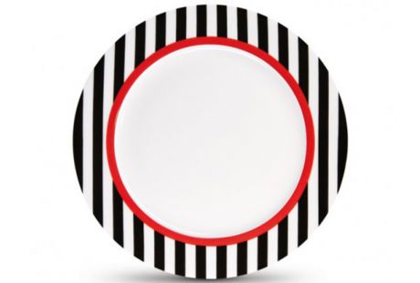 Remember Фарфоровая тарелка "Black stripes"