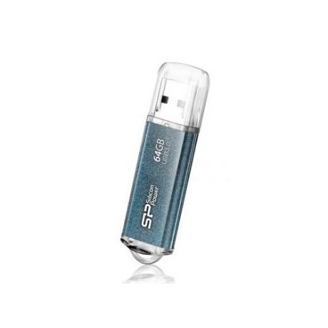 Флешка USB SILICON POWER Marvel M01 64Гб, USB3.0, синий [sp064gbuf3m01v1b]