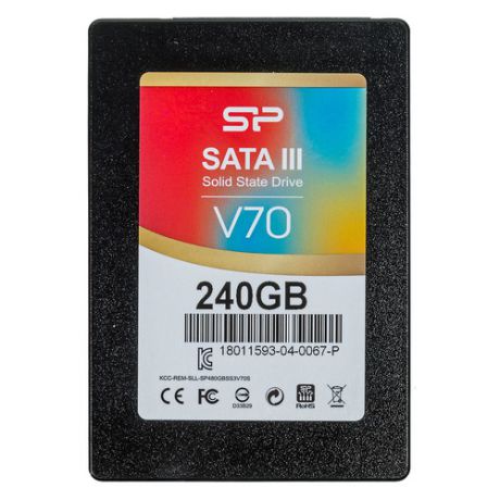 SSD накопитель SILICON POWER Velox V70 SP240GBSS3V70S25 240Гб, 2.5", SATA III