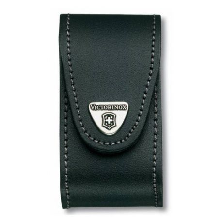 Чехол из нат.кожи Victorinox Leather Belt Pouch (4.0521.31) черный с застежкой на липучке/повор.креп