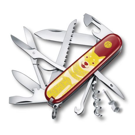 Складной нож VICTORINOX Huntsman Year of the Dog, 16 функций, красный [1.3714.e7]