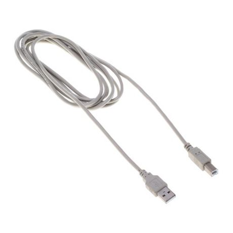 Кабель USB2.0 BURO USB A(m) - USB B(m), 3м, блистер, серый [bhp ret usb_bm30]