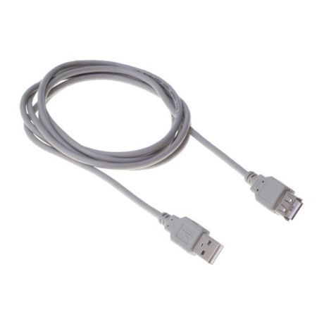 Кабель USB2.0 BURO USB A(m) - USB A(f), 1.8м, блистер, серый [bhp ret usb_af18]