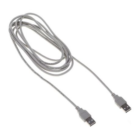 Кабель USB2.0 BURO USB A(m) - USB A(m), 3м, блистер, серый [bhp ret usb_am30]