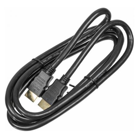 Кабель аудио-видео BURO HDMI (m) - HDMI (m) , ver 2.0, 1.8м, GOLD черный, блистер [bhp ret hdmi18-2]