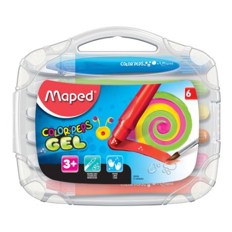 Гелевые мелки Maped COLOR PEPS 836111 6цв. картон.кор./европод. 12 шт./кор.