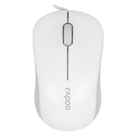 Мышь RAPOO N1130 оптическая проводная USB, белый и серый [13743]