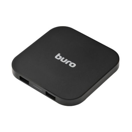 Беспроводное зарядное устройство BURO Q8, microUSB 2.0+2 порта USB 2.0 тип A, 1A, черный