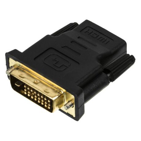 Переходник BURO HDMI (f) - DVI-D (m), GOLD , черный [hdmi-19fdvid-m_adpt]