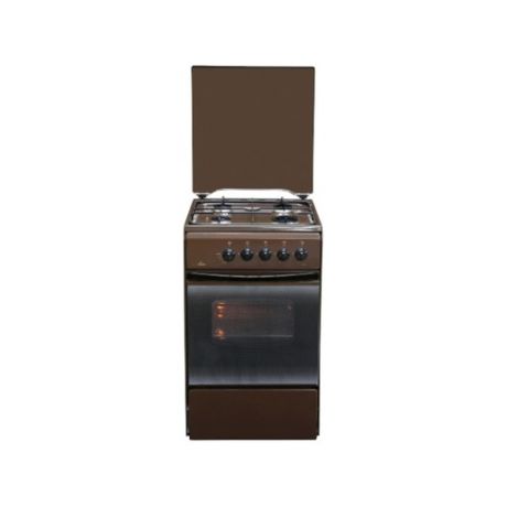 Газовая плита FLAMA RG 2401 В, газовая духовка, коричневый