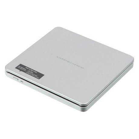 Оптический привод DVD-RW LG GP70NS50, внешний, USB, серебристый, Ret