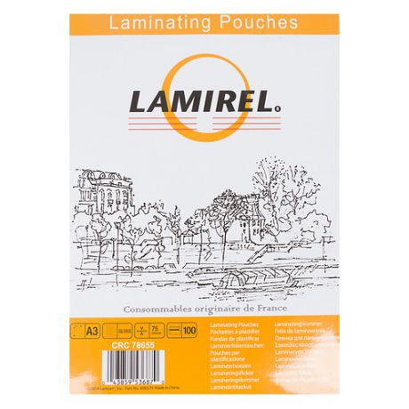 Пленка для ламинирования FELLOWES Lamirel, 75мкм, 100шт., A3