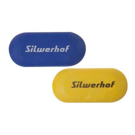 Ластик Silwerhof 181116 Пластилиновая коллекция 56x25x10мм каучук синтетический желтый/синий картонн 20 шт./кор.