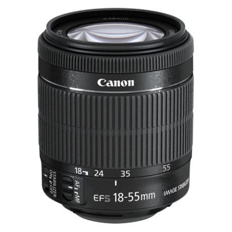 Объектив CANON 18-55mm f/3.5-5.6 EF-S IS STM, Canon EF-S, черный [8114b005]