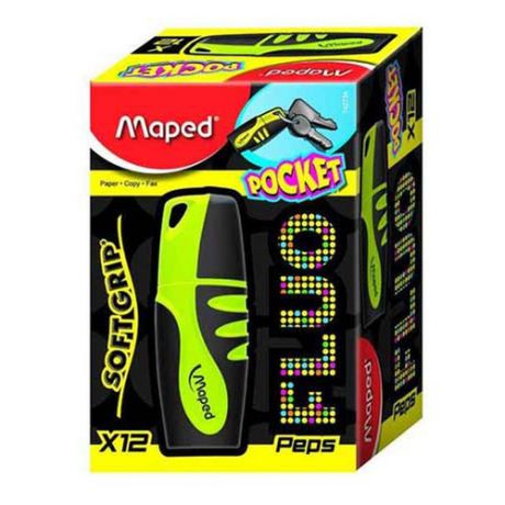 Текстовыделитель Maped FLUO PEPS POCKET 742734 желтый 12 шт./кор.